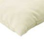 Cojines para palets 3 unidades tela Oxford blanco crema