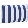 Cojines para palés 3 piezas tela Oxford azul y blanco a rayas