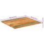 Tablero de mesa rectangular madera maciza 70x80 cm 25-27 mm