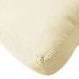 Cojín para sofá de palets tela Oxford crema 60x60x9,5 cm