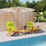 Cojín de silla 2 pcs Verde brillante 58 x 77 x 4.5 cm