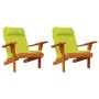 Cojín de silla 2 pcs Verde brillante 58 x 77 x 4.5 cm