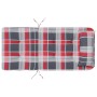 Cojín de silla 2 pcs Estampado cuadros rojos 58 x 77 x 4.5 cm