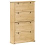 Mueble zapatero Corona madera maciza de pino 99x32x163,5 cm