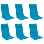 Cojines de silla con respaldo alto 6 uds tela Oxford azul claro