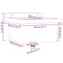 Fregadero lavabo de pared resina blanco 40x40x24 cm
