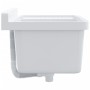 Fregadero lavabo de pared resina blanco 50x35x24 cm
