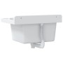 Fregadero lavabo de pared resina blanco 50x35x24 cm