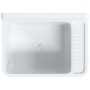 Fregadero lavabo de pared resina blanco 50x35x24 cm