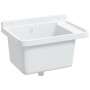 Fregadero lavabo de pared resina blanco 50x35x24 cm