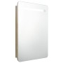 Armario de baño con espejo color roble 60x11x80 cm de vidaXL, Tocadores de baño - Ref: Foro24-326507, Precio: 121,75 €, Descu...