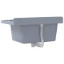 Fregadero lavabo de pared resina gris 60x40x28 cm