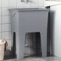 Fregadero de lavadero de resina gris 59x41x75 cm
