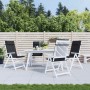 Cojines de silla con respaldo alto 4 uds tela Oxford negro