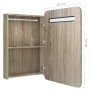 Armario de baño con espejo color roble 60x11x80 cm de vidaXL, Tocadores de baño - Ref: Foro24-326507, Precio: 121,75 €, Descu...