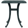 Mesa de jardín aluminio fundido verde 53x53x53 cm