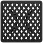 Mesa de jardín aluminio fundido negro 80x80x75 cm