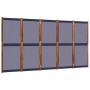 Biombo divisor de 5 paneles azul oscuro 350x180 cm