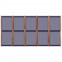 Biombo divisor de 5 paneles azul oscuro 350x180 cm