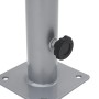 Base de sombrilla para mástil Ø38/48 mm acero plateado