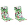 Cojines de silla con respaldo alto 2 uds tela Oxford multicolor