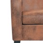 3-Sitzer Sofa aus künstlichem braunem Wildleder von vidaXL, Sofas - Ref: Foro24-245586, Preis: 418,93 €, Rabatt: %