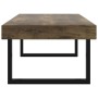 Mesa de centro MDF y hierro marrón oscuro y negro 120x60x40 cm