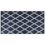 Wende-Außenteppich in Marineblau und Weiß, 80 x 150 cm von vidaXL, Outdoor-Protektoren - Ref: Foro24-364782, Preis: 29,52 €, ...