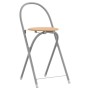 Tisch und hohe Hocker, 3-teilig aus Eisen und grauem und braunem Holz von vidaXL, Möbelsets für Küchen und Esszimmer - Ref: F...
