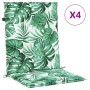 4pcs Low Back Chair Cushions Leaf Print Fabric by vidaXL, Cushions for chairs and sofas - Ref: Foro24-361311, Price: 64,78 €,...