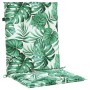 4pcs Low Back Chair Cushions Leaf Print Fabric by vidaXL, Cushions for chairs and sofas - Ref: Foro24-361311, Price: 64,78 €,...