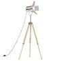 Lámpara de suelo con trípode madera maciza de mango 140 cm