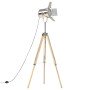 Lámpara de suelo con trípode madera maciza de mango 140 cm