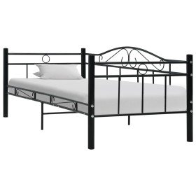 Estructura de sofá cama sin colchón metal negro 90x200 cm Estructura de sofá cama sin colchón metal negro 90x200 cm