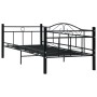 Estructura de sofá cama sin colchón metal negro 90x200 cm