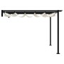 Gazebo Montado en la Pared Crema Acero