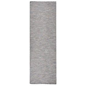 Flachgewebter Outdoor-Teppich in Braun und Blau, 80 x 250 cm von vidaXL, Teppiche - Ref: Foro24-340814, Preis: 37,43 €, Rabat...