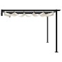 Gazebo Montado en la Pared Crema Acero