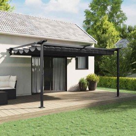 Gazebo Montado en la Pared Antracita Acero