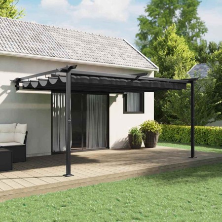 Gazebo Montado en la Pared Antracita Acero