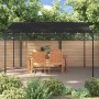 Toldo acero y tela gris antracita 4x3 m 180 g/m²