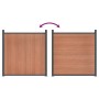 Panel de valla WPC marrón 180x186 cm