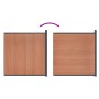 Panel de valla WPC marrón 173x186 cm