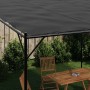 Cenador acero y tela gris antracita 4x4 m 180 g/m²