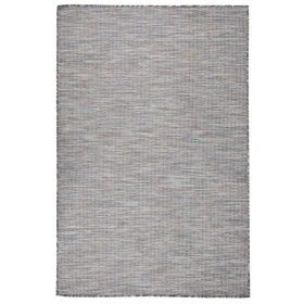 Flachgewebter Outdoor-Teppich in Braun und Blau, 120 x 170 cm von vidaXL, Teppiche - Ref: Foro24-340816, Preis: 36,60 €, Raba...