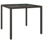 Mesa de comedor de jardín Marrón 90 x 90 x 75 cm Poliratán