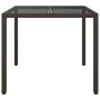 Mesa de comedor de jardín Marrón 90 x 90 x 75 cm Poliratán