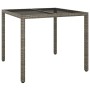 Mesa de comedor de jardín Gris 90 x 90 x 75 cm Poliratán