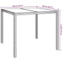 Mesa de comedor de jardín Gris 90 x 90 x 75 cm Poliratán
