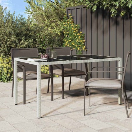 Mesa de comedor de jardín 150 x 90 x 75 cm Poliratán